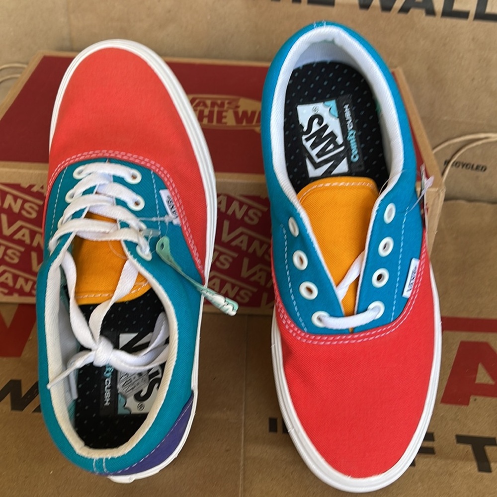 Vans Comfycush Era Multi Block Multi/True White sneakers WMNS - Picture 13 of 16